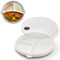 Hausfelder Piatto da forno a microonde, diametro 23,5 cm, con coperchio, piatto con suddivisione, piatto forno a microonde, plastica, senza BPA (1 piatto per microonde con coperchio)