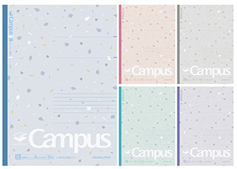 KOKUYO Composition Notebooks, 5 Pack Campus Semi-B5 Comp Book with Dot B 6mm Ruled, 30 Sheets, School Lined Notebook in Shear Stone, Journal Notebook for Women Work Study Note Taking(NO-GS3CWBT-L1X5)