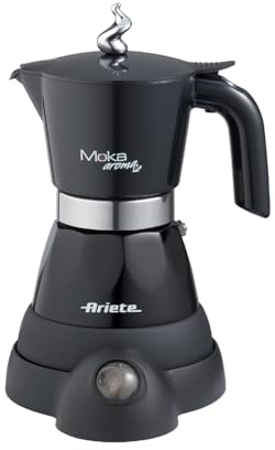 Ariete Moka Aroma Cafetera Eléctrica 4 Tazas 400W Negro
