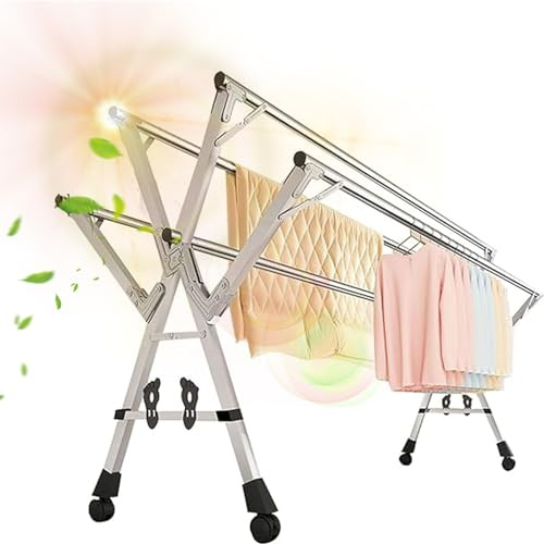 ZARBAILRE Wäscheständer Ausziehbar, Wäscheständer Turmtrockner, Trockengestell Badewanne, Ausziehbarer Wäschetrockner, Wäscheständer für Den Innen und Außenbereich (240cm/95in)