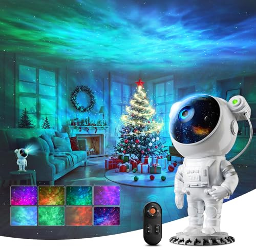 Astronaut Projector 2.0, LED Starry Sky Galaxy Projector with Remote Control and Timer, 7 Color Mode Lunar Ambient Light with Remote Control & Timer Luminous Starry Night, for Kids and Adults, Gifts