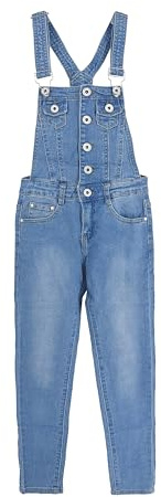 TMK Salopette en Jeans pour Filles Costume en Denim Vêtements de Travail en Jeans Déchiré Casual pour Enfants Et Filles cod.7040, Code 7046, 16 ans