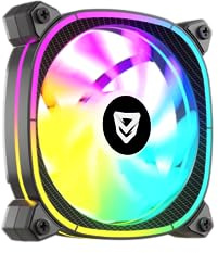 Nfortec Atria X ventilador RGB 120mm alto flujo aire 23dB 4 pines pwm radiadores refrigeración líquida negro