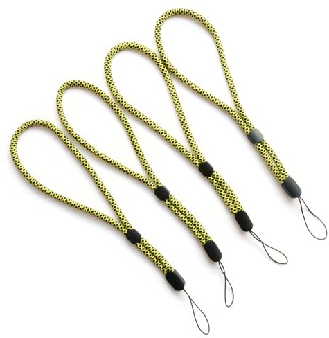 trage.band® dragonne courte réglable pour poignet, noir-jaune