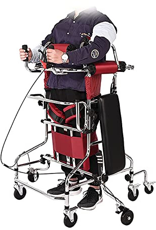 Gehhilfe mit Sitz für Senioren, Höhenverstellung 8-Rad Lauflernhilfe Erwachsene Tragbarer Hemiplegie Rehabilitation Standgestell und Gehhilfe