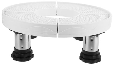 HOMSFOU Élévateur Pour Climatisation Support De Base Rond Réglable Pour Mini Frigo Et Lave-linge Étagère Multifonctionnelle Pour Télécommandes Et Accessoires De Place Et Entretien