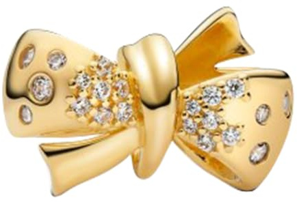 NUNUYAYA 925 Sterling Silber Charm Anhänger Golden Herz Blatt Perle Dangle Bead passend für Europäische Armbänder & Halsketten