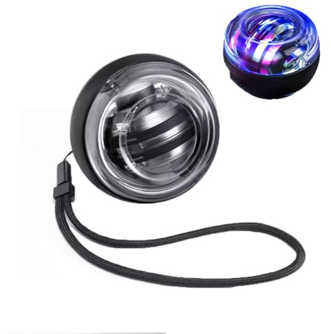 Handgelenktrainer, Drehball, Gyroskopball, LED-Widerstandsanpassung mit variabler Geschwindigkeit, rutschfestes Armband von 6,8 bis 18,6 kg, Krafttrainingswerkzeug, Unisex
