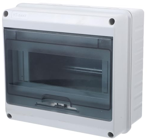 ANDRESLAD Caja Estanca Exterior Eléctrica Vías con Tapa Transparente para Cuadro de Distribución y Protección de Interruptores Resistente y Fácil de Instalar para Uso Exteriores