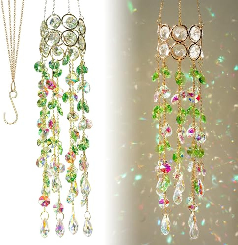 Sonnenfänger Kristall Fensterdeko hängend Suncatcher Kristall | Windspiele für Draußen Hängend für Geburtstagsgeschenk Gartendeko Hochzeit Home Dekoration