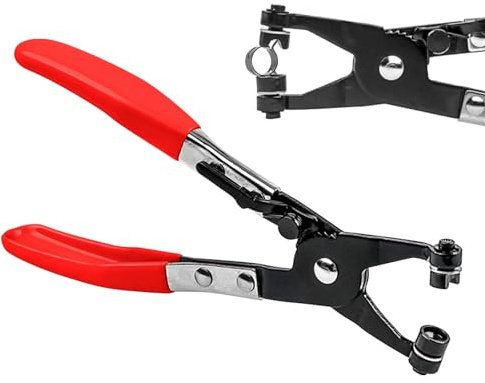 Hose Clamp Pliers,Heavy Duty Wire Hose Clip Pliers for Auto Repairing,Hose-Clamps Removal and Installation Tool for Car Water Pipe Ring-Type and Swivel Flat-Band Clamps