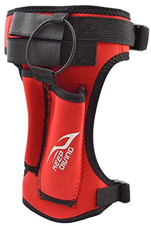 QLoztyse 3.5mm Neoprene Sheath Scuba Diving Snorkeling Knife Wrap Leg Arm Strap, Red