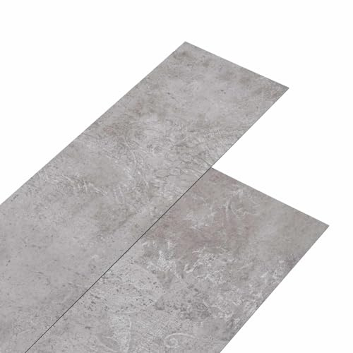 Ordellia Planchas autoadhesivas de PVC, color gris tierra 30,5 x 61 cm, 28 unidades, para suelo, suelo, revestimiento, baldosas de vinilo para renovación, colocación e interiores de fácil cuidado