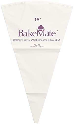 BakeMate Reusable Pastry Bag, 18, Double-Coated Polyurethane Cake Piping Bag, Reinforced Bottom, Stitched Boarder, For Piping Frosting on Cakes, Cupcakes, and Cookies - 18