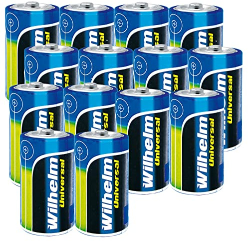 Wilhelm Mono D Batterien LR20 1,5V Universal Alkaline – 14 Stück