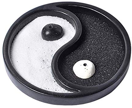 Tubayia Taiji Yin Yang - Bandeja de Arena Zen Jardín Meditación Accesorios Decoración para Salón, Oficina