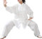 Tai Chi Anzug Herren,Baumwolle Und Leinen Tai Chi Kleidung Unisex Kampfsport Kleidung Kung Fu Kleidung Für Männer Und Frauen (EIN Set),White-XS