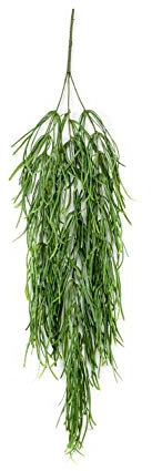 artplants.de Fake Rhipsalis hanger TALIGA on stick, green, 80cm - Artificial hanging plant/Plastic mistletoe cactus