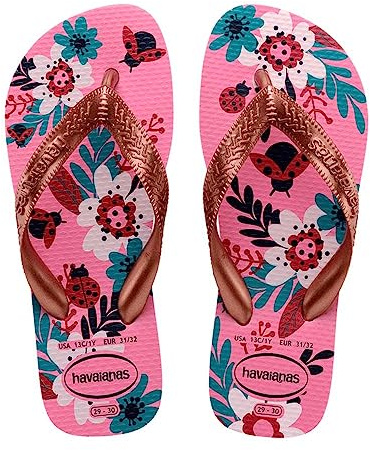 Havaianas Flop Flores - Infradito rosa limonata, 10/11 UK Bambine e ragazze, Limonata rosa.