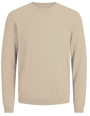 JACK & JONES Pull Classique, en Tricot, pour Homme, Beige (Crockery)., M
