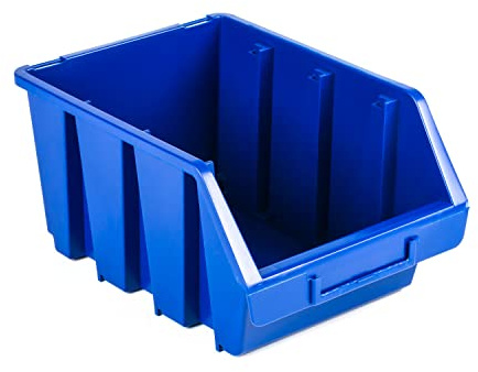botle 10 st. sorteringslådor, förvaringslådor, stapellåda, verkstad, stapelbara lådor, visningslåda, blå, 24 x 17 x 12,5 cm, sorteringslåda, plastlådor
