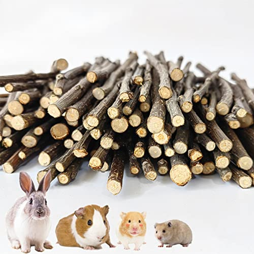 ZLXFT Bastoni Snack per Animali Domestici, Mela Naturale Branch Masticare per Porcellini d'India, Cincillà, Scoiattolo, Conigli, Pappagallo, Criceto