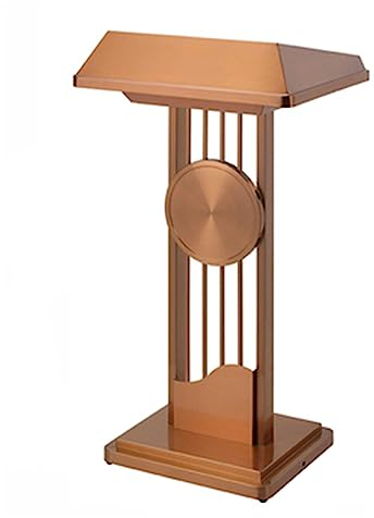 RENLXFI Rednerpult Stehpult Podium Podium für Kirche, Edelstahl Rednerpult Podium Stand für Restaurants Hochzeiten, Büro und Klassenzimmer, Moderne Barkeeper Station (Color : D)