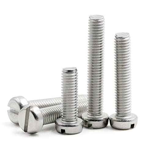 50PC M1.6 M2 M2.5 304 Edelstahl GB65 Schlitzschraube Zylinderkopfschraube mit Schlitz * 3x4x5x6x8 (Color : M2*8)