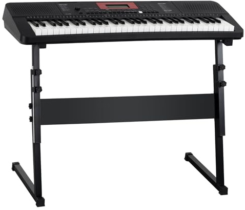 Classic Cantabile LK-290 Leuchttasten-Keyboard Safety Fix Set, 580 Sounds | 61 Tasten in Normalgröße mit roter LED-Beleuchtung, Anschlagdynamik (in 3 Stufen einstellbar), 200 Styles, 155 Songs, 9 kg