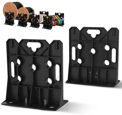 Multi Purpose Wire Dispenser, Cable/Wire Spool Rack, Wire Spool Caddy, Holds Spools Up to 34 In Diameter, Load Capacity 330 LBS, 1 Pair (BLACK)