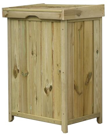 Zest Keep Safe Parcel Store – Secure Outdoor Parcel Box – Secure Internet Delivery Drop Box – Solid Pressure-Treated PEFC-Certified Wood – 0.58 m (W) x 0.44 m (D) x 0.84 m (H)