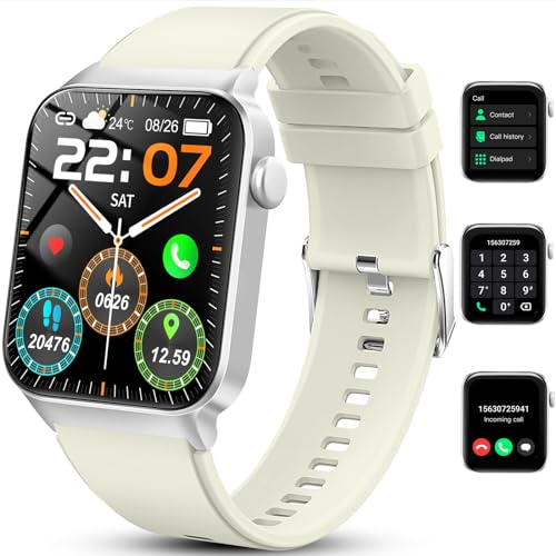 Smartwatch Herren Damen mit Telefonfunktion 1,85 Voll Touch Smart Watch Fitnessuhr mit 113 Sportmodi, Schrittzähler Schlafmonitor Pulsuhr IP68 Wasserdicht Armbanduhr Sportuhr Stoppuhr für Android iOS