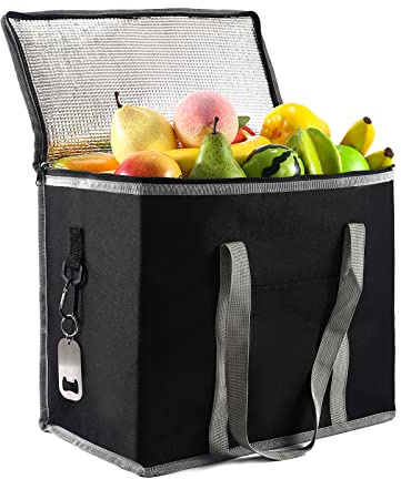 Large Insulated Cooler Bag Foldable Thermal Cool Box Food Delivery | lunch bags for women family bbq travel camping essentials picnic shopping collapsible groceries outdoor beach trips