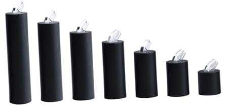 PACKOVE 7 Stück Acryl Ringständer Mattiert Schwarzes Zylinder Design Kompakter Schmuck Organizer Für Zuhause Schlafzimmer Und Geschäft