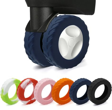 XYOFUN Copertura protettiva vano bagagli, copriruota bagagli, protezione ruote viaggio livello 8, anti polvere graffi, riduzione rumore, Blu scuro, 2.16