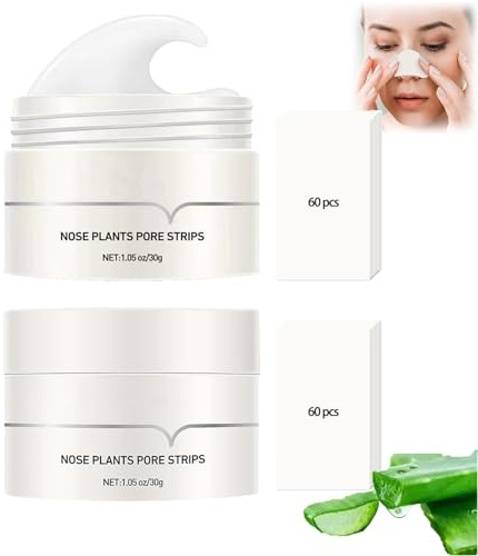 2PC Neliora Blackhead Removal Strips, Mitesserentferner Stripes, Neliora Mitesser-Entfernungsstreifen, Neliora Nose Plants Pore Strips, Luelle Blackhead Remover, Nose Pore Strips Blackhead Remover