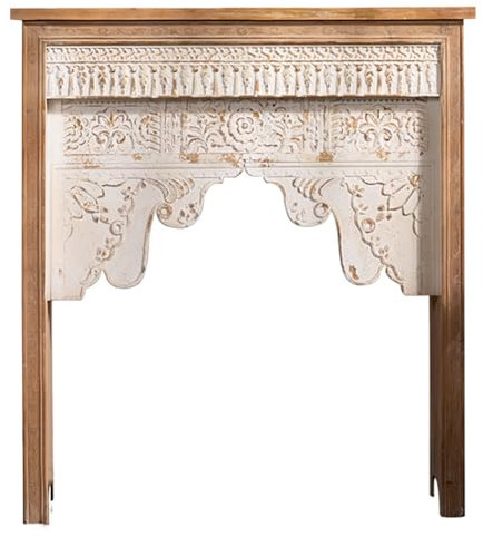 TT-YEC Traditional Fireplace Frame, Carved Decorative Fireplace Frame, Wooden Fireplace Console Table with Storage Partitions for Living Room Bedroom, Electric Fireplace Decorative Border,A
