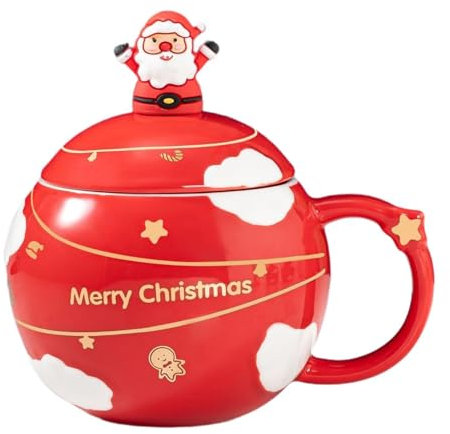 SiaBiced Weihnachtsbecher aus, Weihnachtsbecher, Getränkebecher, Weihnachtskaffeebecher für Freunde, Rot
