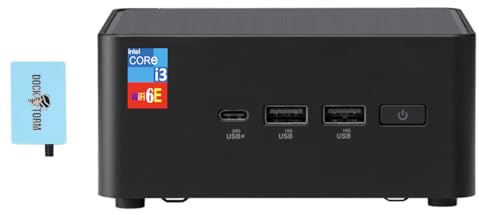 ASUS NUC 14 Pro Mini Desktop (Intel Core 3 100U, Intel Graphics Shared, 16GB DDR5, 128GB PCIe SSD + 1TB HDD, 2 Thunderbolt 4, WiFi 6E, Bluetooth 5.3, 90W PSU, Win 11 Pro) con DKZ USB Port Expander