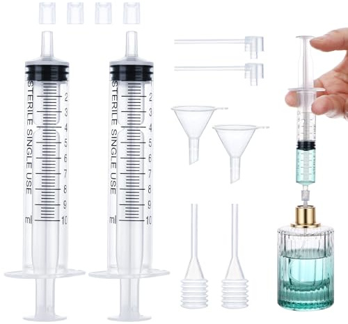 Segbeauty Parfüm Spritze 10ml, Trichter Set, Pump und Pipette, Transfer Werkzeug für Arfum Zerstäuber für Unterwegs, Parfümnachfüll Werkzeug Set (Plastik)
