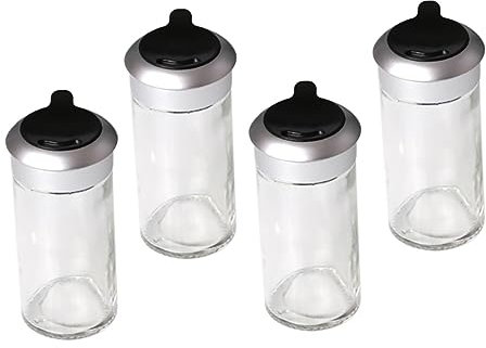 Cabilock 1 Bouteille D'assaisonnement De Cuisine Boîte Vide Pompe Mixeur Étagère Broyeur Réutilisable Mini Agitateur De Craquelin Sucrier Condiment Tamis Bol Un Verre Transparent