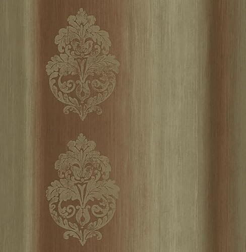 KT·EXCLUSIVE WALL FASHION Papiertapeten | Klassische Tapeten | Streifentapeten | 10x0,53 m | Pocklington (Braun-Olive)