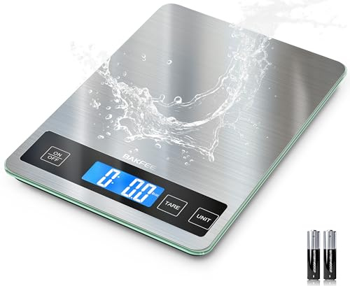 BakFee Food Scale, 33lb Kitchen Scale with 1g Precision, for Cooking, Black