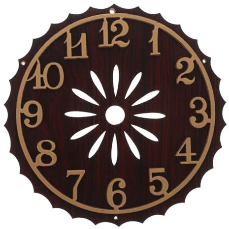 UKCOCO Zifferblatt Für Wanduhr Kunststoffzifferblatt Für Heimwerkerprojekte Runder Zifferblattersatz Für Wanduhren Ersatzteil Für Uhrenwerk Zifferblattplatte Für Vintage-wanduhren