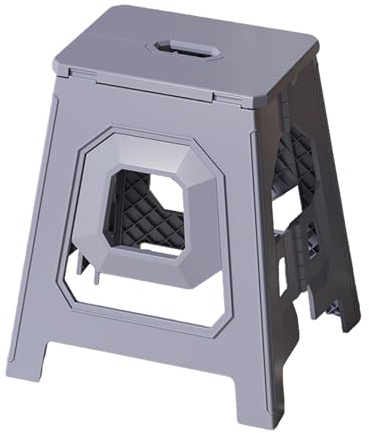Sgabello Pieghevole Portatile, Sgabello da Bagno Antiscivolo con Blocco di Sicurezza, Facile da Trasportare per Cucina, Bagno, Campeggio(Purple,Large)