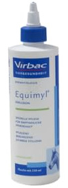 Virbac EQUIMYL Emulsione per Cavalli | 500 ml | Cura dermatologica per la Pelle sensibile dei Cavalli | per la Cura Quotidiana della Pelle secca | in Caso di Tendenza ad allergie cutanee e prurito