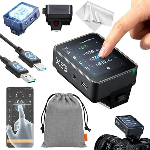 Godox X3 Pro X3PRO-O Disparador Flash TTL Inalámbrico para Olympus & Panasonic, Sistema 2.4GHz X, Bluetooth & App Control, Pantalla Táctil, HSS, Shutter Control, Carga Rápida USB-C