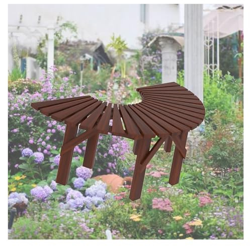 Genérico Banco Semicircular For Árbol, Silla De Exterior En Forma De Abanico, Asiento De Jardín For Césped, Piscina, Patio, Balcón.(Semicircle)