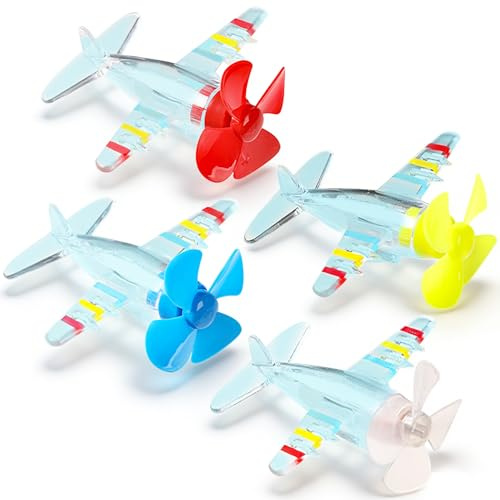 Wind Powered Car Ornament, 4 PCS Wind-Powered LED Airplane Propeller, Windmill Flying Toy, Fun Bike Lights for Adult and Kids, Bicycle Accessories, Motorcycle Accessories, Helmet Decoration ﻿