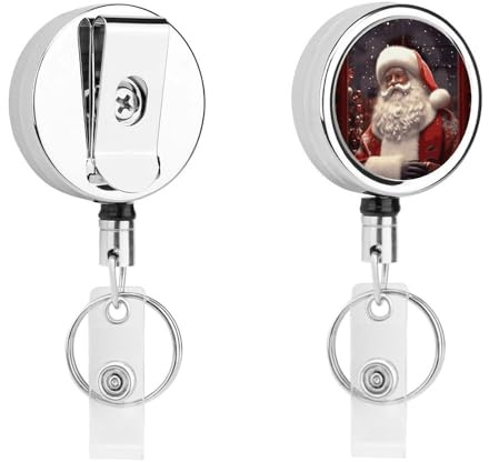 Weihnachtsmann-Rollenclip, Krankenschwester-Rollenclip, einziehbarer Ausweishalter, Rollen, Pflege, Medizin, lustig